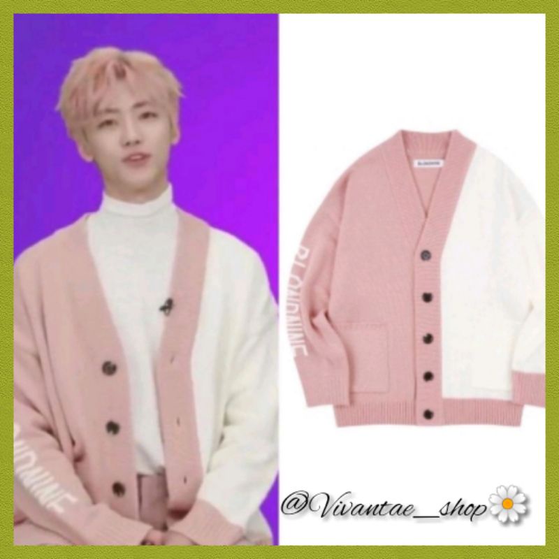 CARDIGAN BLONDNINE NA JAEMIN CARDI CARDY NCT 2 WARNA PINK PUTIH KUALITAS PREMIUM