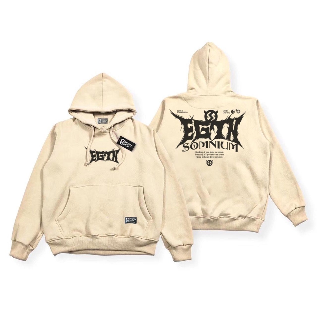 SWEATER HOODIE DISTRO PRIA WANITA CREAM ORIGINAL EGTN COMPANY / HOODIE PRIA / ANIME / OVERSIZE / SWEATER HOODIE