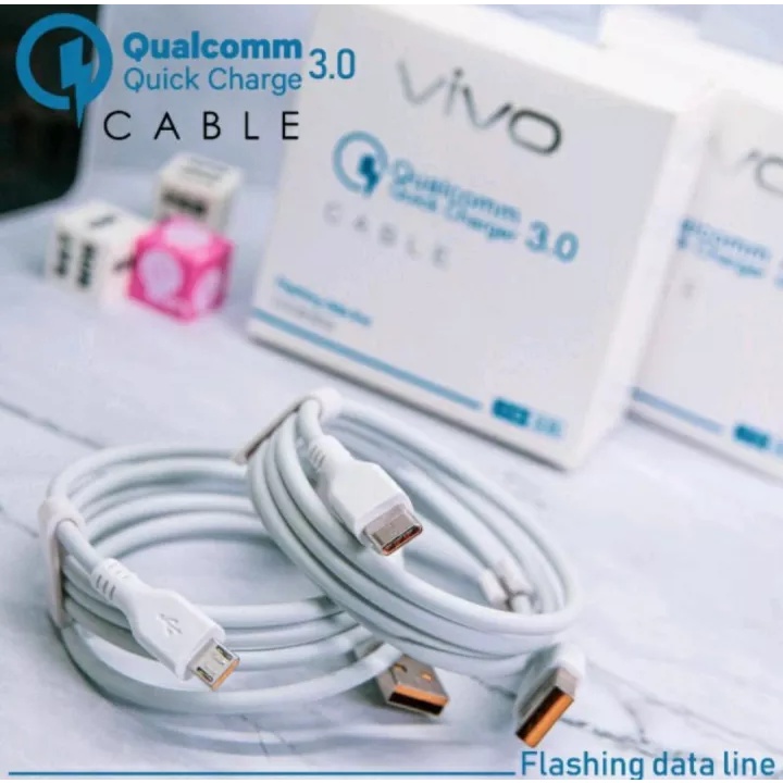 READY NEW KABEL DATA VIVO QUALCOMM 3.0 (GM) 99% ORIGINAL SUPPORT FAST CHARGING KABEL CHARGER CAS CAS