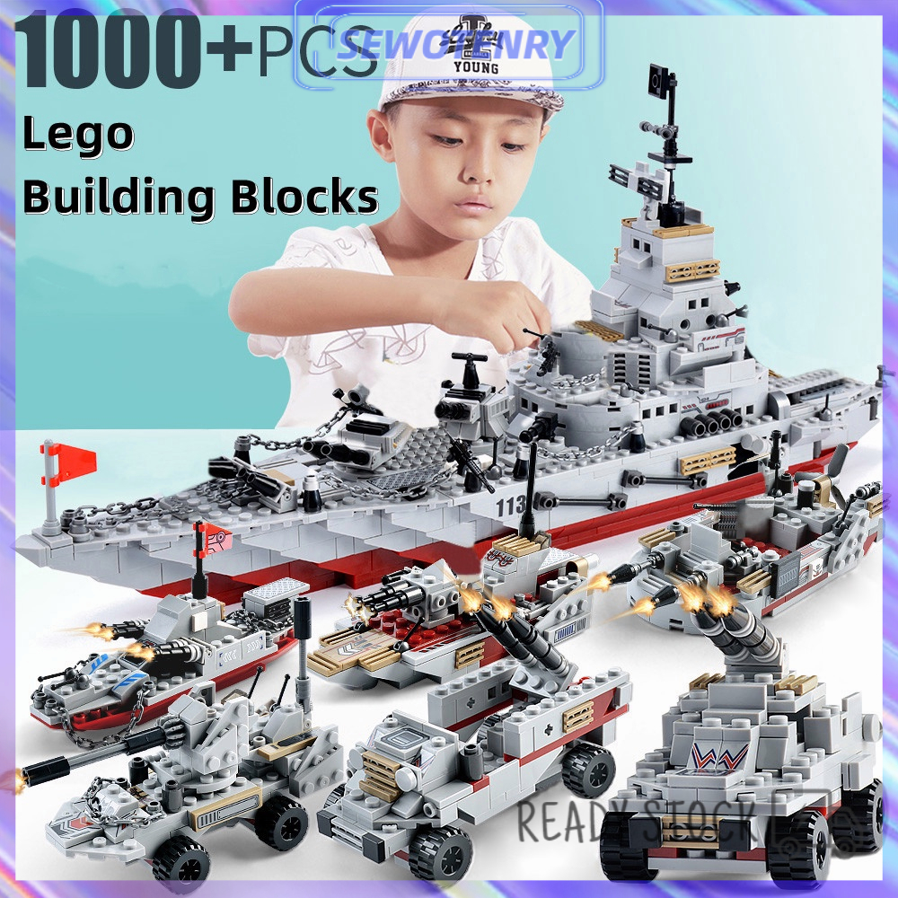 【COD】750PCS Robot Polisi Mainan Brick Blok / Mainan Anak Laki Laki / Kapal Induk Mainan Blok