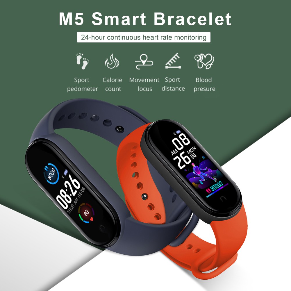 Smartwatch M5 Anti Air IP66 Smartband Bracelet Kesehatan dan Olahraga