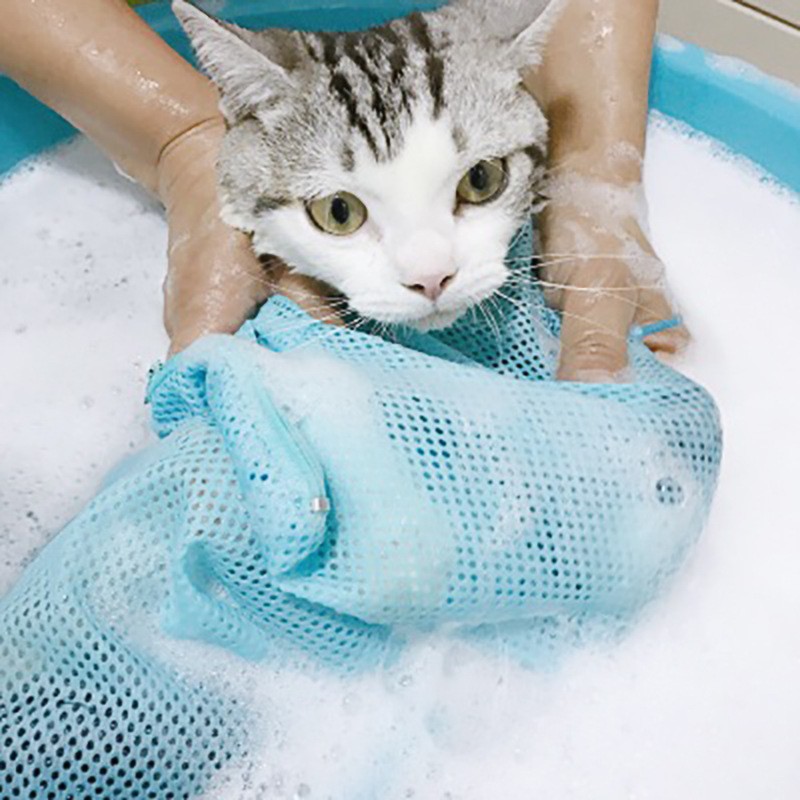 Tas Jaring Mesh Anti Gores / Gigit Removable Untuk Mandi / Grooming Anjing / Kucing