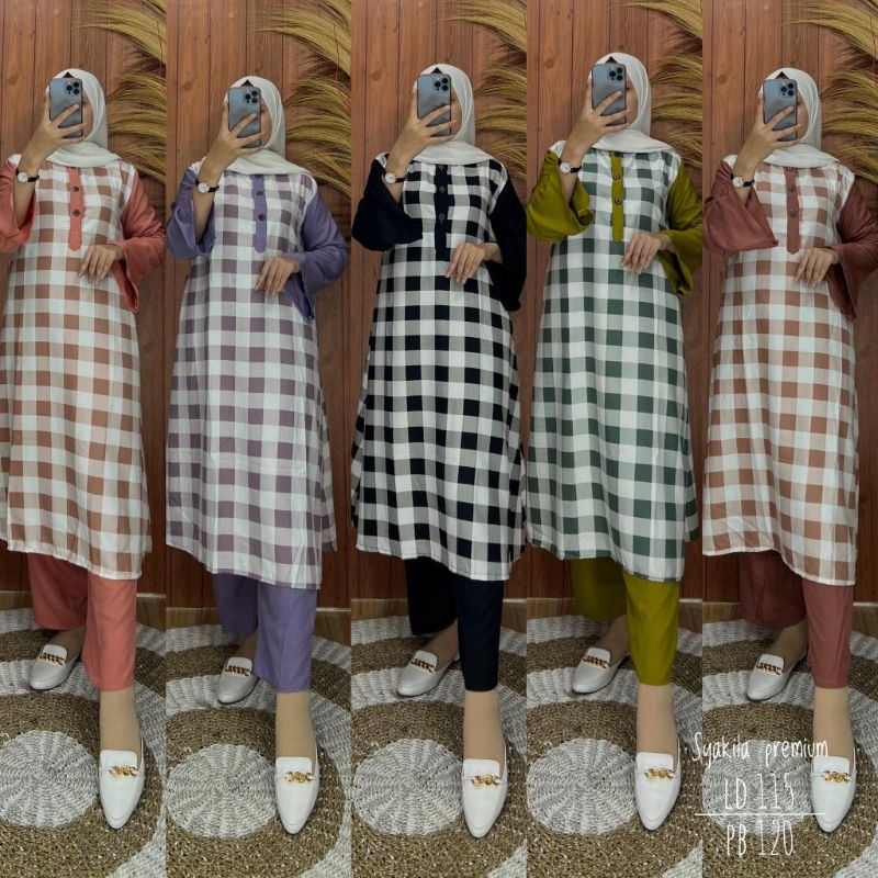 vnh_ ONE SET SYAKILA PREMIUM  LD 115cm SETELAN CELANA TERLARIS
