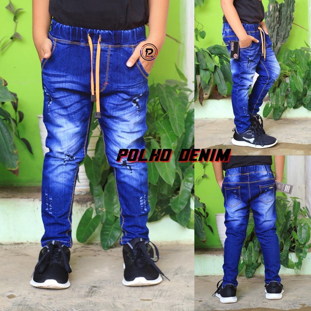 Celana Jeans Anak Panjang bahan streetch Usia 1-12 tahun