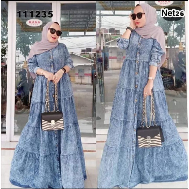 Gamis canda biru muda xx
