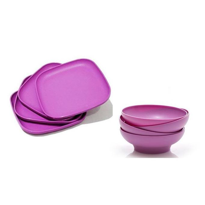 |Cuci Gudang|sale|Big Promo| Tupperware Mangkuk Piring Ideal Bowl & Breakfast Plate - A Set Harga