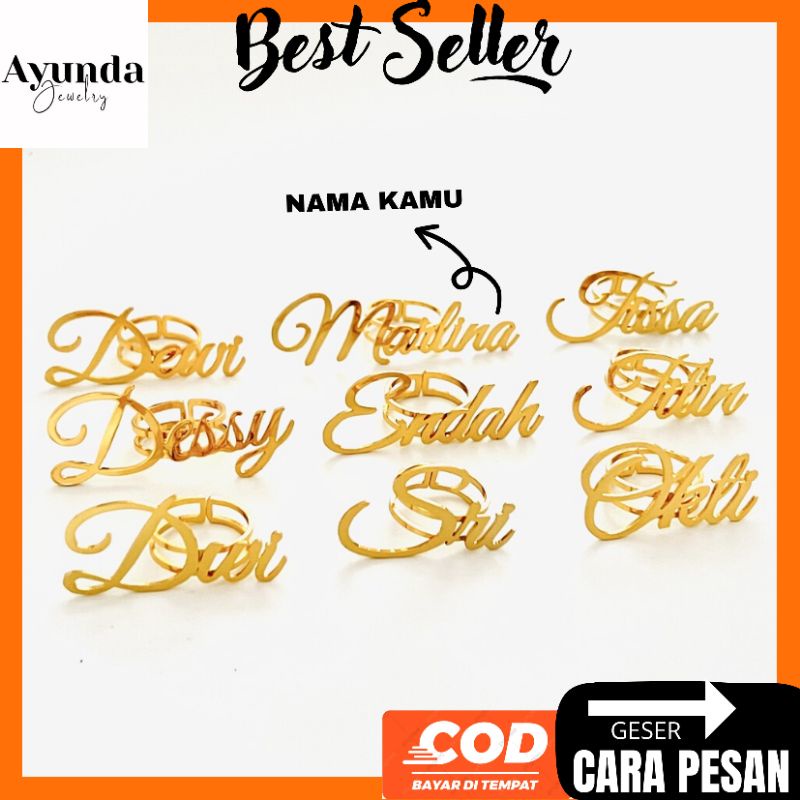 Bros Nama Custom Bros Ring Bros hijab Model ring
