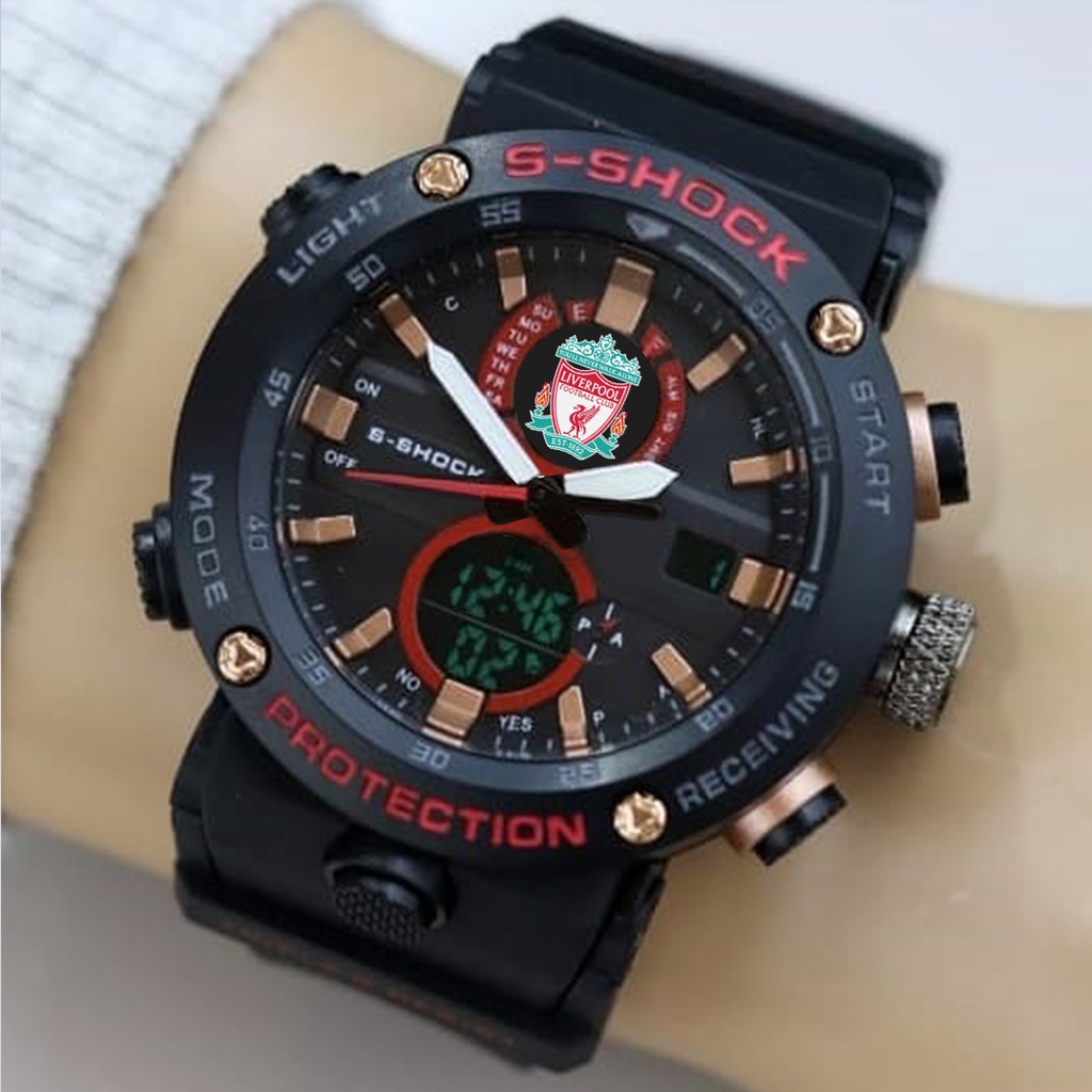 (EXCLUSIVE) Jam Tangan LIVERPOOL Double Time - List Merah