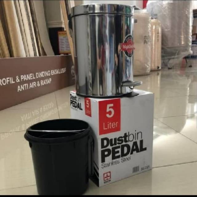 Dustbin pedal 5 liter / tempat sampah inj ak Maspion 5 liter