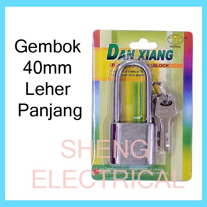 Gembok 40l 40 L Mm Pintu Pagar Rumah Kamar Toko Gerbang 40mm Leher Panjang Serba Guna Serbaguna
