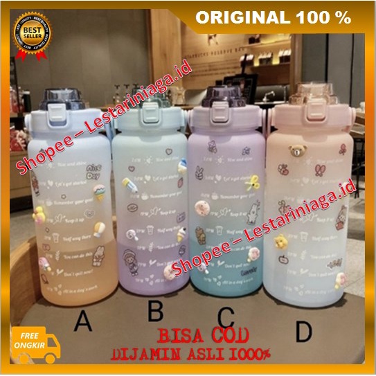 [BISA COD] Botol Minum Korea 2 Liter 2000ML Korea Viral Botol Minum Korea Botol Minum Viral Korea AS
