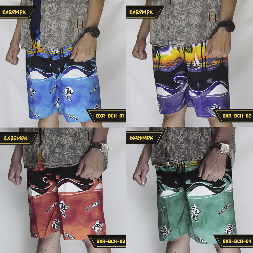 Kolor Boxer Sempak Celana Pendek Pria dan Wanita Motif Beach