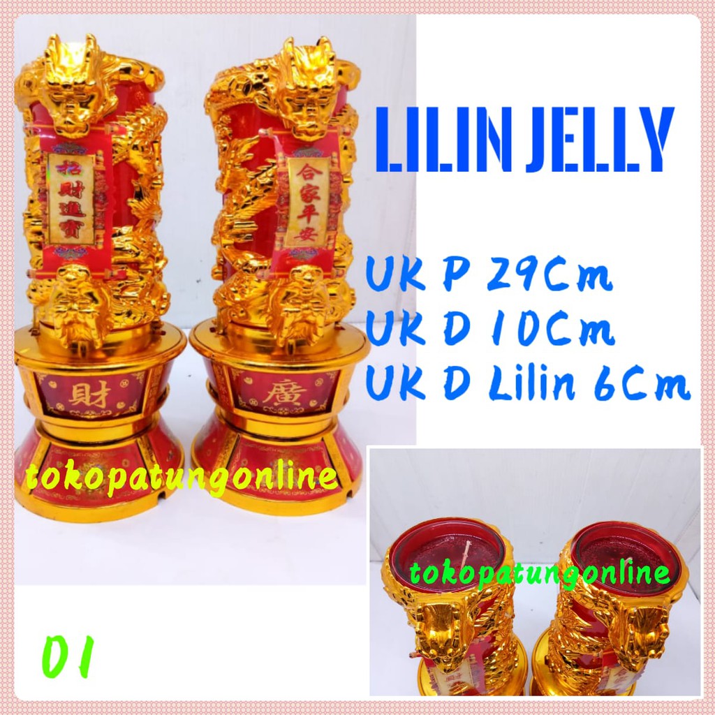 Lilin Jelly Sembahyang Motif Naga Besar 01