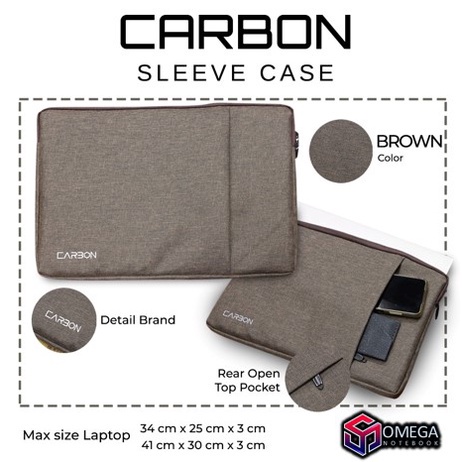 Laptop Sleeve Case Softcase Carbon 13-16 Inci Kuat dan Tahan Air Best Price