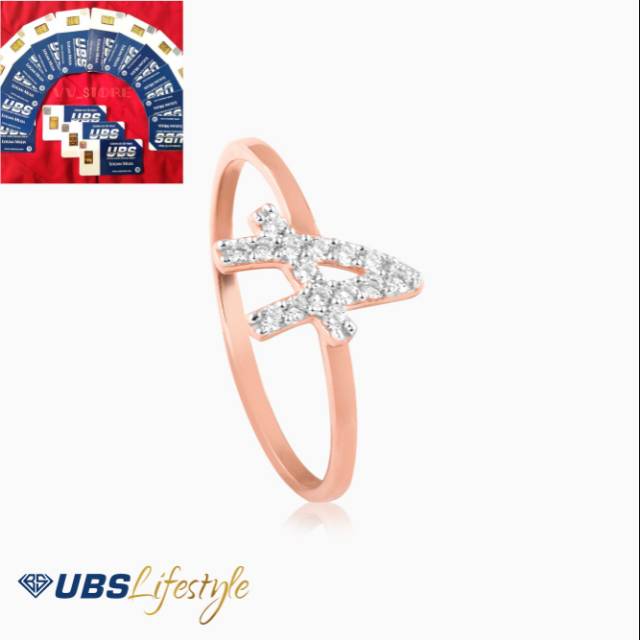 Cincin Emas Alpha Star A UBS 1,07 Gram