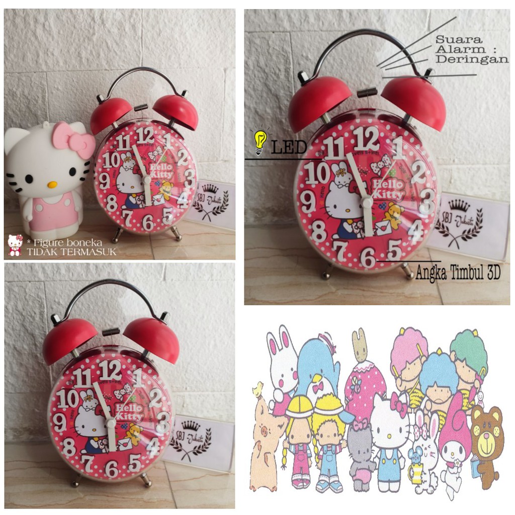 Jam Weker Karakter Minion Doraemon Mickey Mouse Totoro Unik