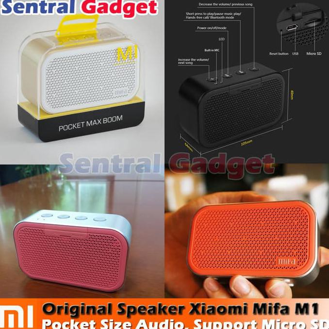 SPEAKER BLUETOOTH XIAOMI MIFA M1 PORTABLE SPEAKER CUBE + MICRO SD SLOT - BIRU