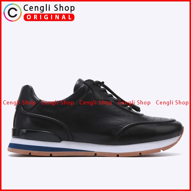 SEPATU SNEAKER EVERBEST PRIA ORIGINAL CASUAL KETS KULIT HITAM EM72