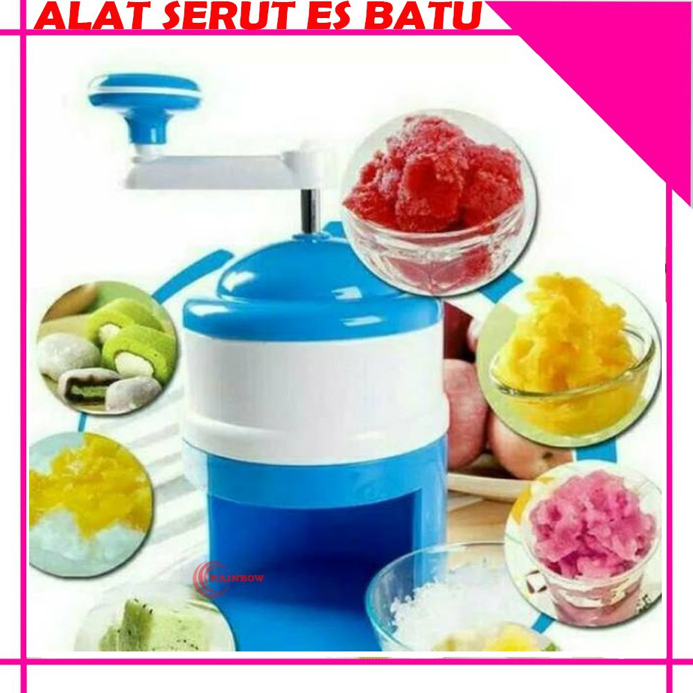 Alat Serut Es Batu Portable Mesin Putar Manual Serutan Es Batu Ice Stone Crusher Shavels Milo Kepal