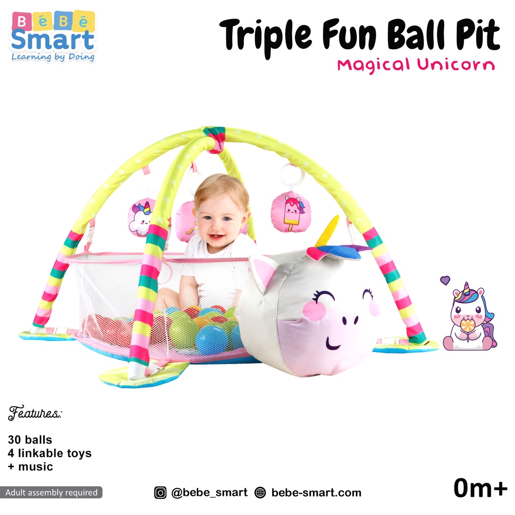 Jual Bebe Smart Triple Fun Ball Pit Magical Unicorn Indonesia Shopee Indonesia