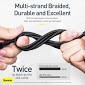 Baseus 2 in 1 Cable Charger USB Type C PD 3A Lightning 60W Kabel Data
