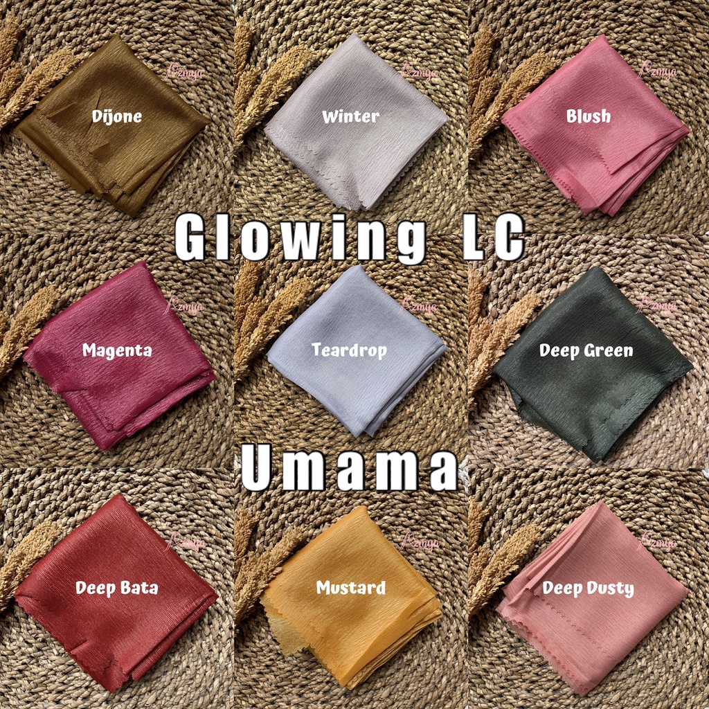 Jilbab Wisuda Pesta GLOWING PLAIN LC 110x110by UMAMA