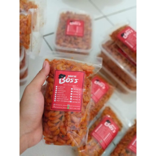 

PROMO !! Makaroni boss pouch 200gr pedas extra daun jeruk