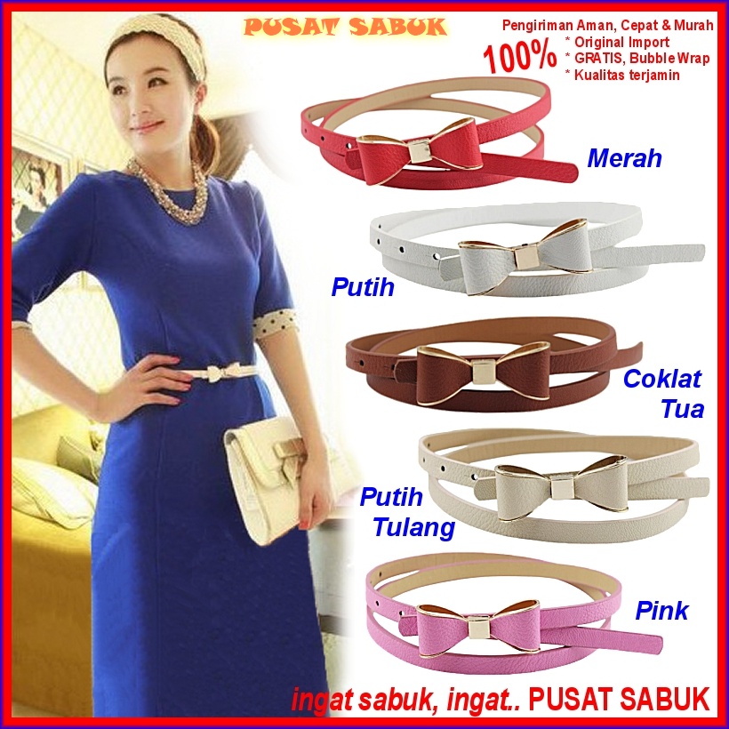 Gesper Belt Tali Sabuk Ikat Pinggang Kecil Wanita Cewek Women Pita Fashion Gasper Kekinian Korea Aksesoris Kepang Impor Murah Praktis Modis Hitam Merah Putih Baru Ramping Waist Blet Pingang Pesta Hias Ibu Cantik Bulat Panjang Cm Kulit Mini Kupu Polos gold