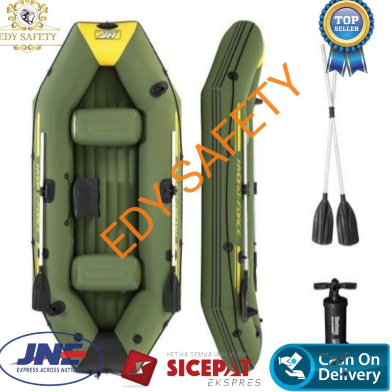 Perahu Karet Marine Pro Bestway-Pompa+lem 3 penumpang