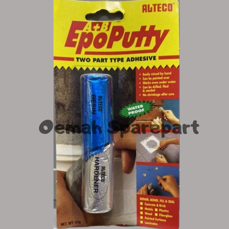 

(COD) Lem Epo putty alteko alteco lem porting lem kapal lem anti panas Lem Porting Alteco Epo Putty 50 gram water proof