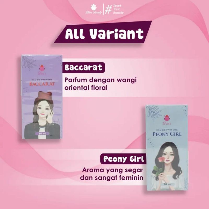 DINZ BEAUTY PARFUM WANITA BRANDED WANGI TAHAN LAMA SEHARIAN