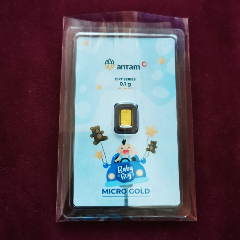 micro gold baby car antam