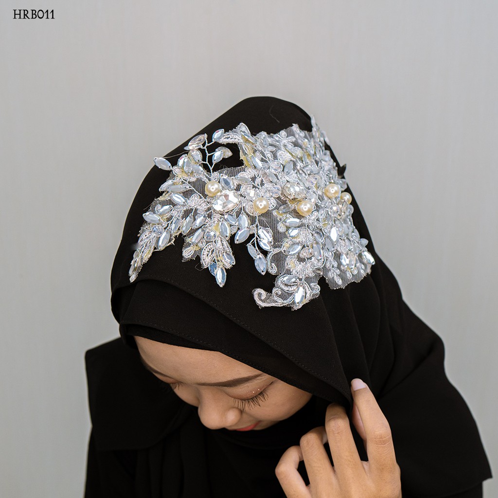 [STOCK TERBATAS] HEADPIECE WEDDING HIJAB ASESORIS WANITA MUTIARA HRB011