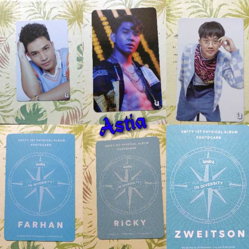 (Official) Photo Card Farhan, Ricky, Zweitson Un1ty In Diversity