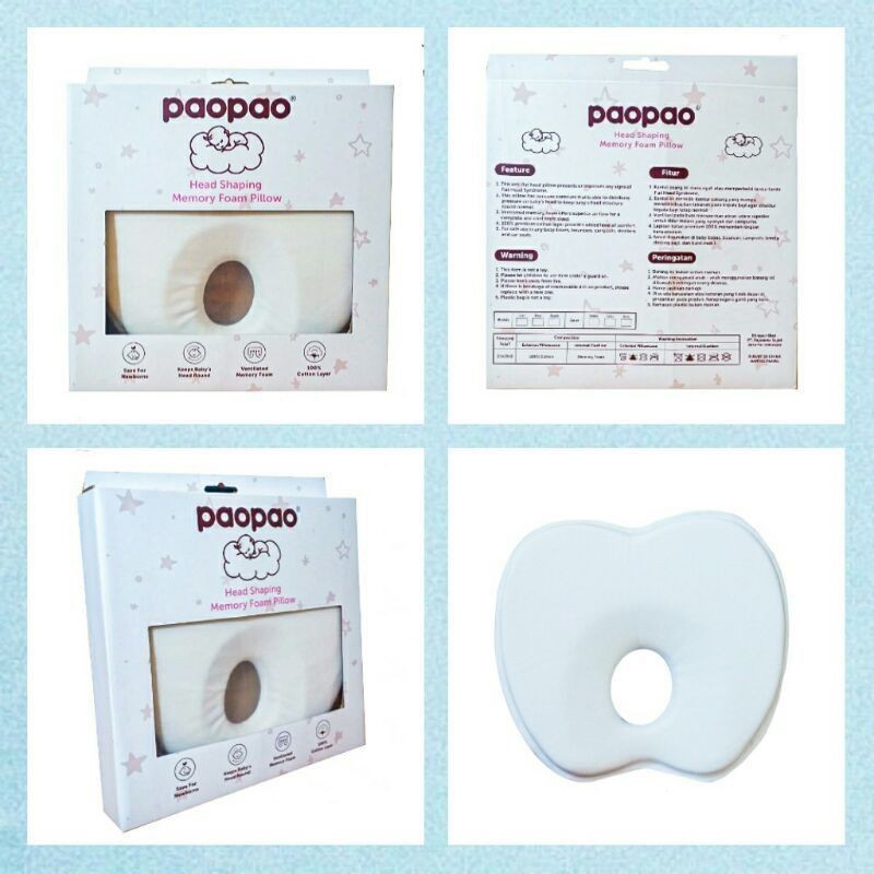 Paopao Head Shaping Memory Foam Pillow / PAOPAO BANTAL PEYANG BAYI