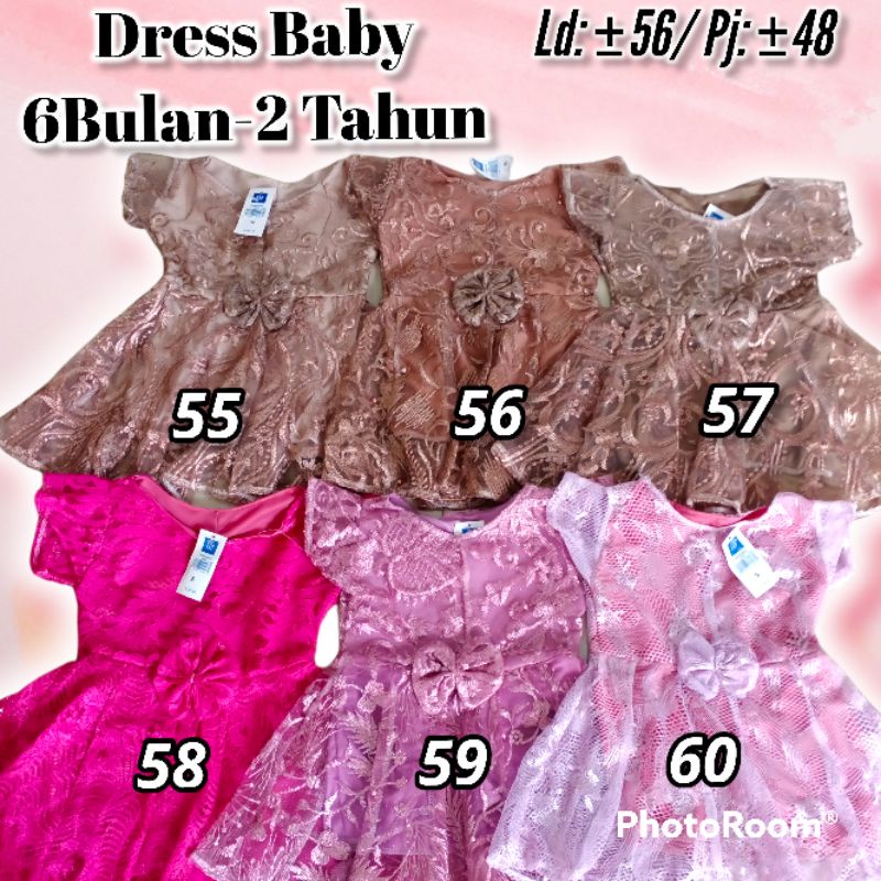 Baju anak perempuan Bayi 6Bulan -2 Tahun Tahun/ Baju Pesta Anak Perempuan/ Kado Ulang Tahun anak per