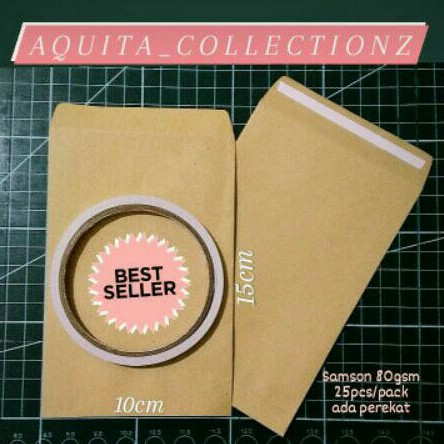 

10x15cm Amplop Coklat 80gsm isi 25pcs