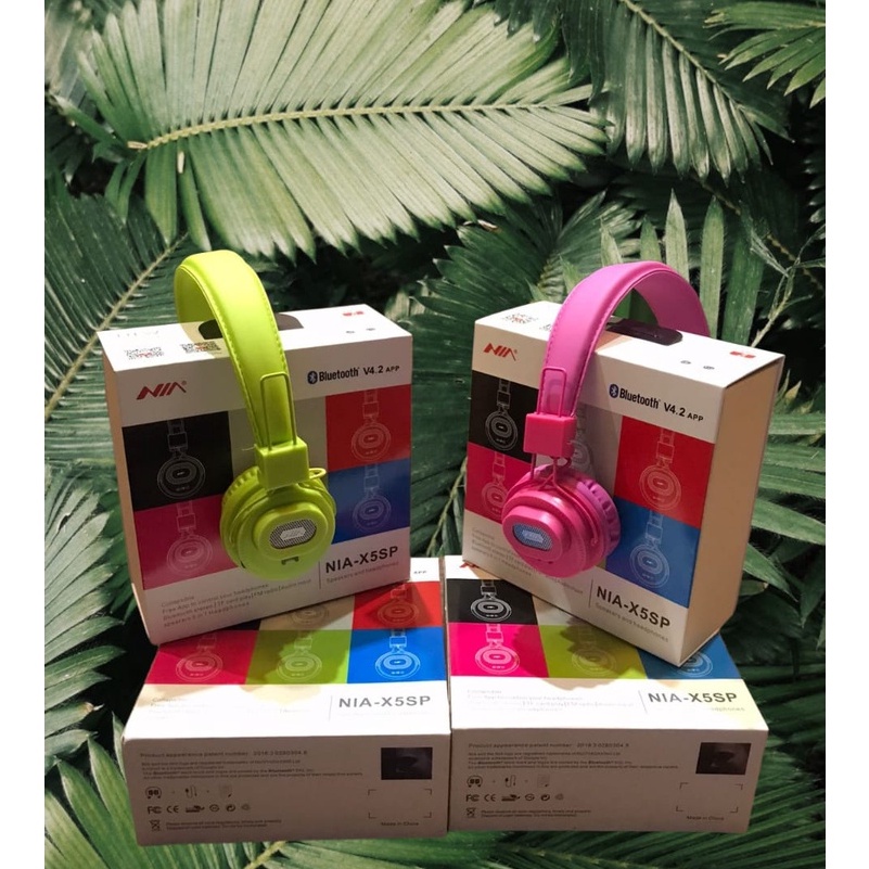 HEADPHONE  BANDO BLUETOOTH  NIA-X5SP SUPER KEREN