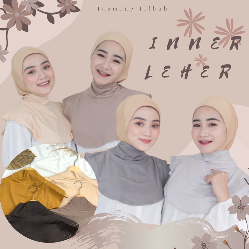 Jasmine Jilbab-Inner Manset Daleman Leher Turtleneck Dada Kaos JERSEY Spandek Premium Wanita Muslim