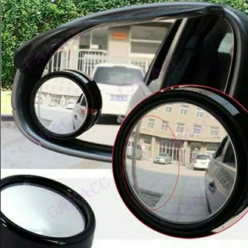 Blind spot Mirror / Kaca Cembung 2pcs Tambahan Untuk Spion (Wide Angle)