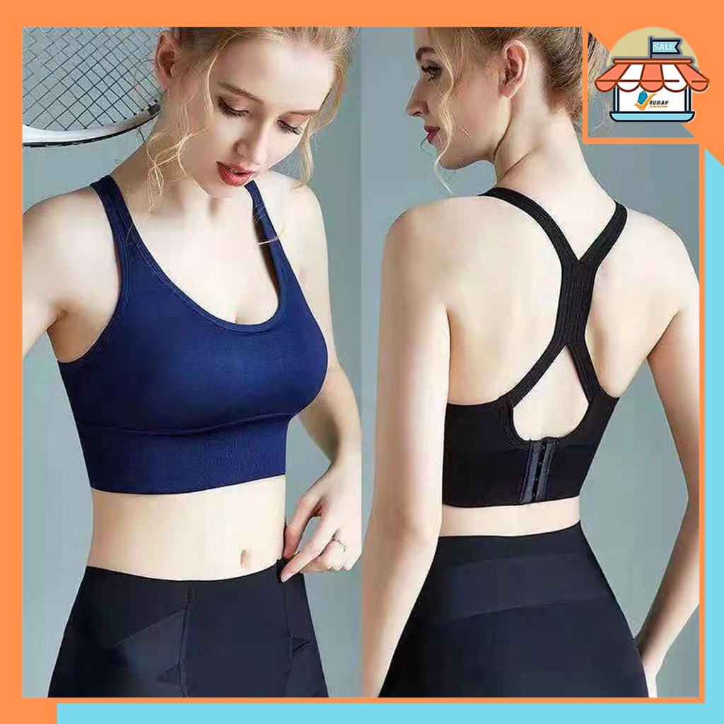 RSB BR101 Bh Sport Bra Gym Bra Olahraga Push UP Wanita Tanpa Kawat Elastis Sexy Import