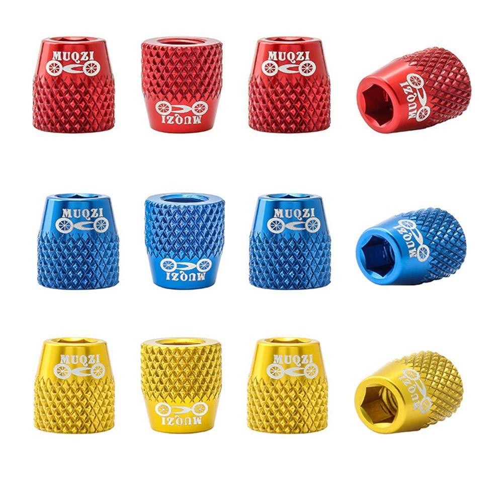 R-FLOWER 4pcs Blok Rem Sekrup Bahan Aluminium Alloy Untuk MTB Road Block Fixing Nut V-Brake Blocks Nut