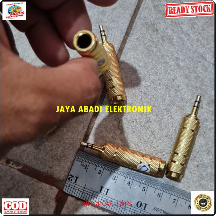 G552 JACL 3.5 MM 6.5 COWO JEK AKAY CEWE MIK ADAPTER MIK KONEKTOR MIKROPHONE SAMBUNGAN SPLITTER AUDIO SOUND EXTENSION PENYAMBUNG SUARA HEADSET 3.5 6.5 HEADPHONE CONVERTER FEMALE MALE CANON AUX DVD AMPLI STREO ORIGINAL MALE FEMALE MULTI UNIVERSAL