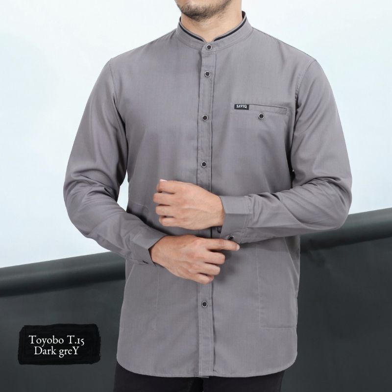Kemeja Koko Kurta Saviq Lengan panjang T.015