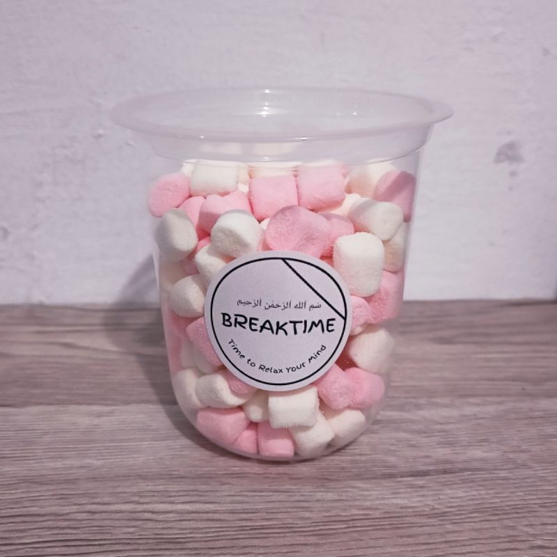 Marshmellow Manis Sedap Bandung merk Breaktime Mini Cup