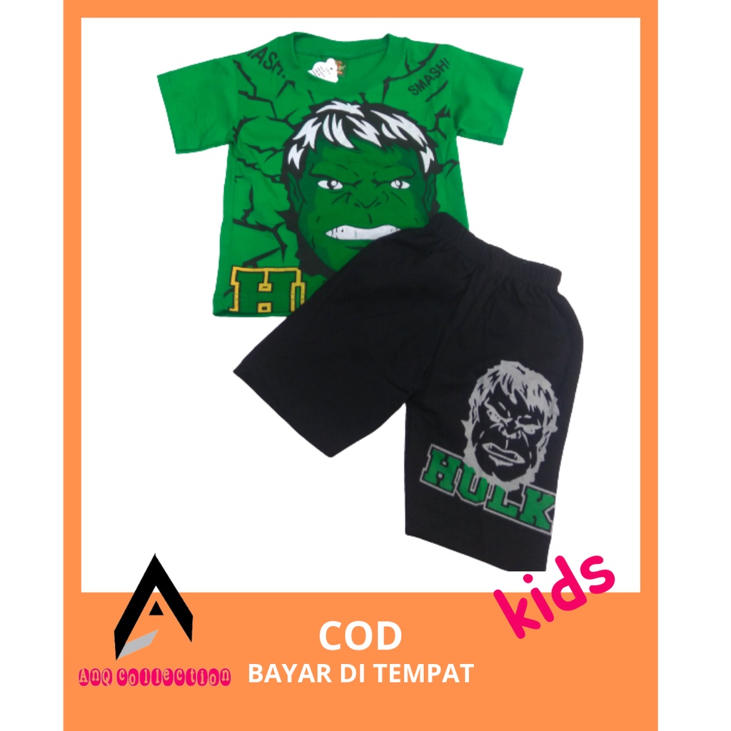 HULK Ukuran JUMBO 10-12 Tahun. Setelan Anak Laki Laki 10 Tahun. Baju Anak Laki Laki Jumbo Gemuk
