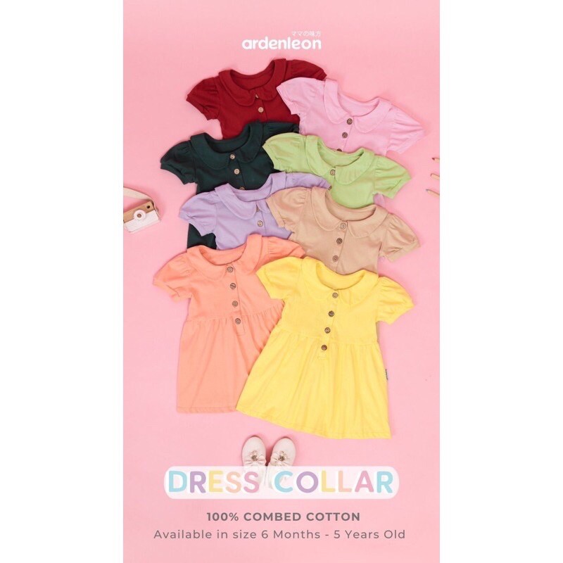 Arden Leon Dress Collar / Terusan Anak Perempuan Berkerah