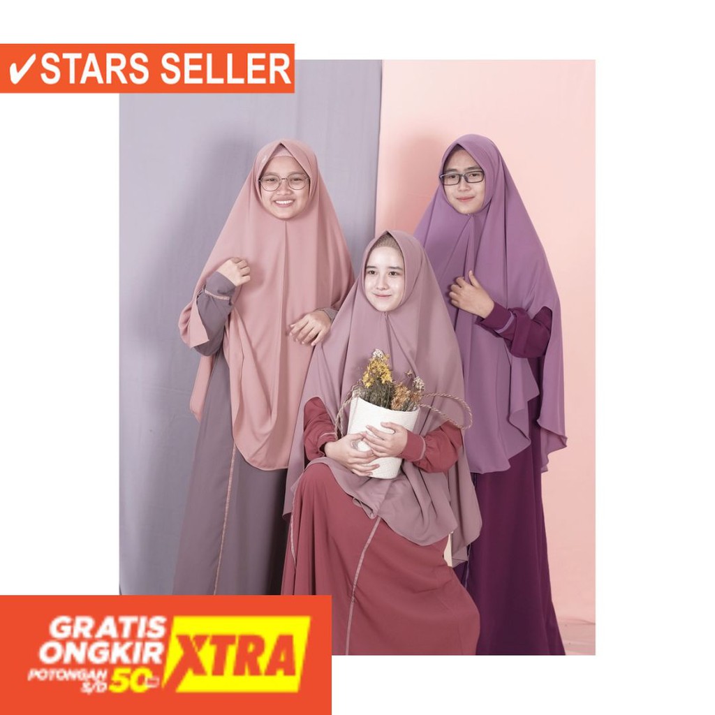 BAJU LEBARAN PAKAIAN MUSLIMAH SYARI BERGO BALOTELI / Gamis Duha Hijab Alila