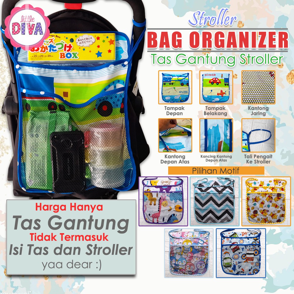 ORGANIZER BAG Stroller KANTONG SERBAGUNA - Tempat Barang Pada Stroller Bayi akachan