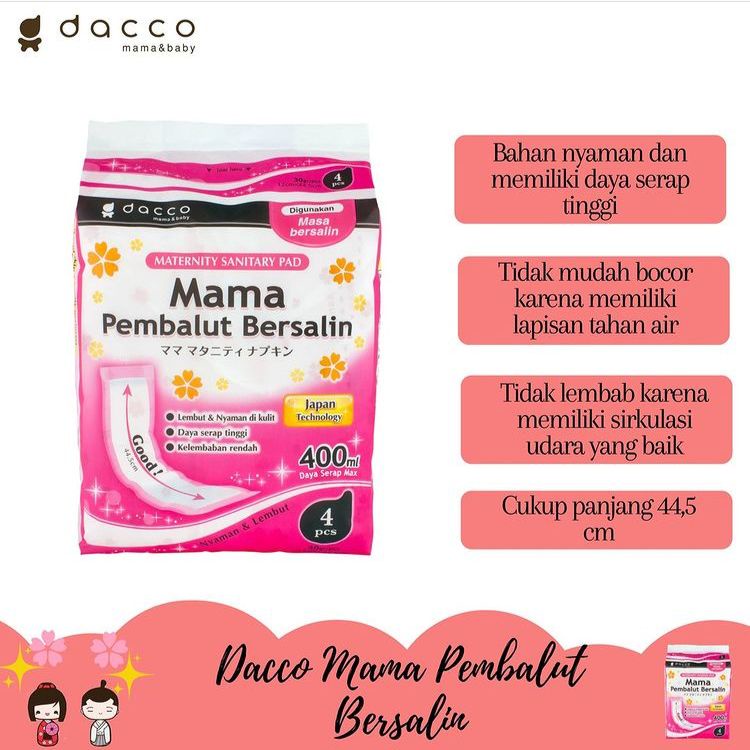 DACCO Mama Pembalut Bersalin &amp; Nifas 4pcs